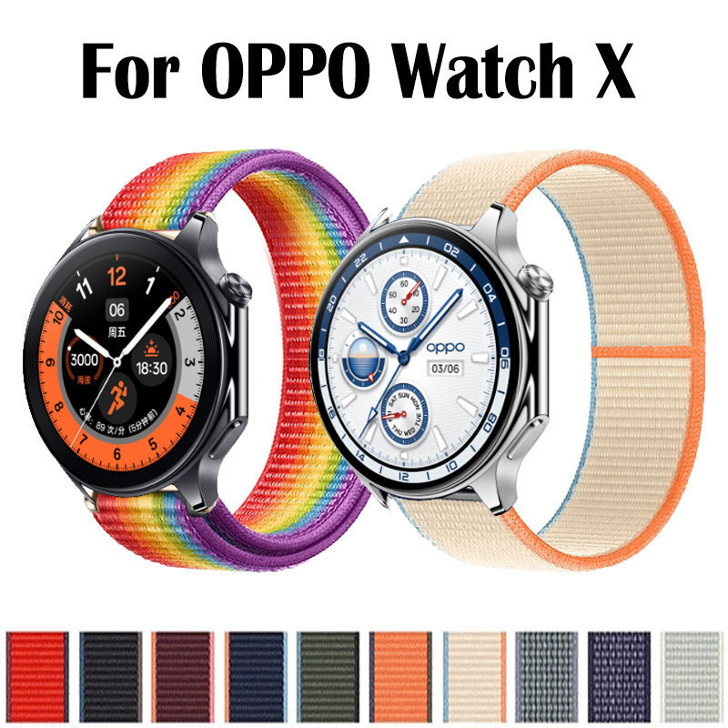 適用於 Oppo Watch X Smartwatch 尼龍環帶的尼龍錶帶
