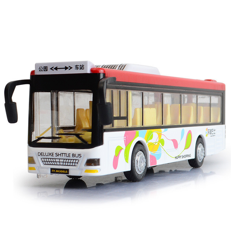 盒裝 天鷹 仿真合金公車模型 兒童空間大巴士玩具車