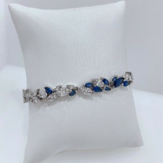 【現貨+包裝盒】Swarovski 施華洛世奇LOUISON樹葉花瓣手錬手鐲 氣質高雅藍色葉子水晶女手鍊手環 送女友閨蜜