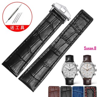 【新品上新7】真皮手錶帶代用泰格豪雅卡萊拉F1摩納哥19 20 22mm豪雅折迭扣表鏈