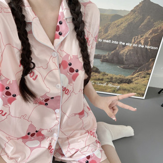 【倉庫現貨】ins可愛露比loopy睡衣女夏季新款短袖短褲學生夏天外穿家居服套裝 潮流 時尚小眾 送禮必備