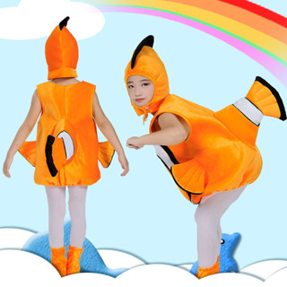 兒童表演服尼莫動物幼兒寶寶萬聖節表演服裝卡通海底總動員小丑魚314