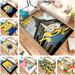 Minions 動漫可愛印花地毯客廳區域沙發茶几墊卡通小黃人兒童臥室床頭裝飾墊吸水防滑可定製-1