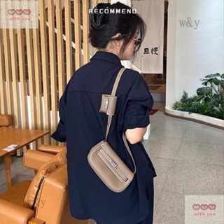 w&y|頭層牛皮女包 真皮單肩包 馬鞍包 二閤一單肩斜挎包 女士通懃小包 精品包包 真皮包包女高品質