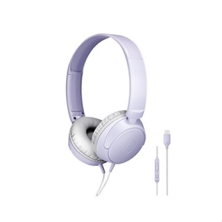 audio-technica 鐵三角 鐵三角USB Type-C用耳罩式耳機S120C 淡紫