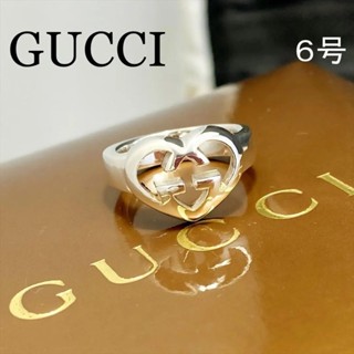 GUCCI 古馳 戒指 Interlocking系列 銀色 心型 mercari 日本直送 二手