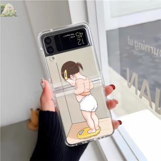 情侶稱重男女孩 三星Galaxy ZFlip4 OPPO 三星折疊手機殼zflip3 5保護殼 Samsung硬殼防震