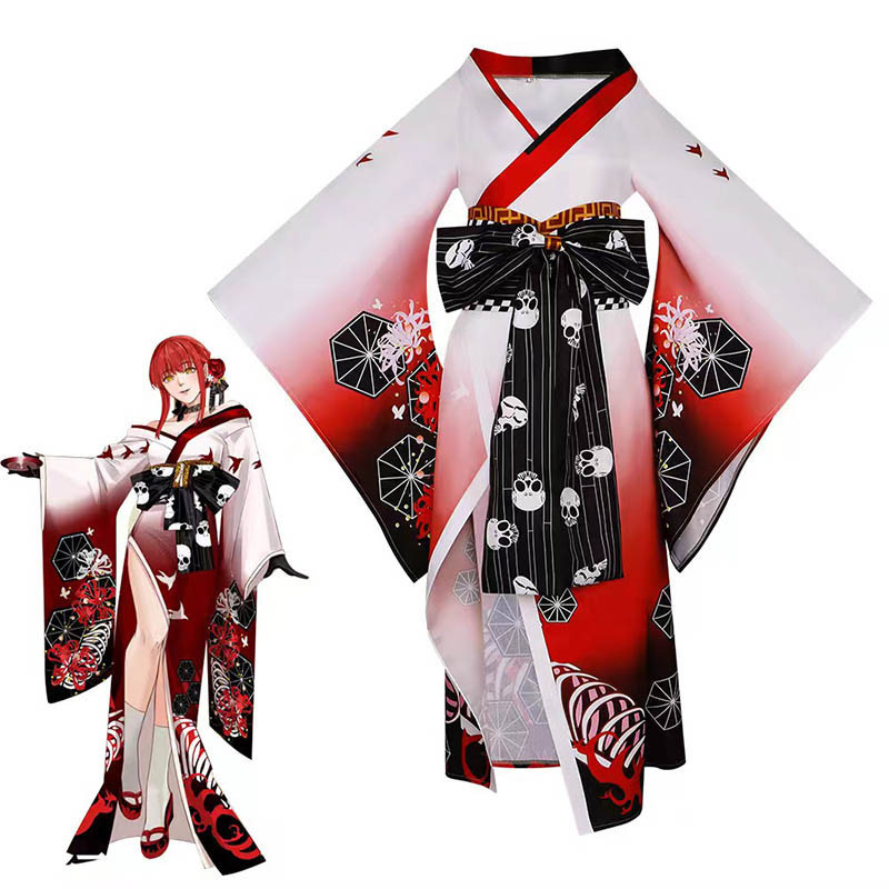 動漫電鋸人 Makima Cosplay 服裝 Hyakkiyakou 的 Shutendoji 日本和服