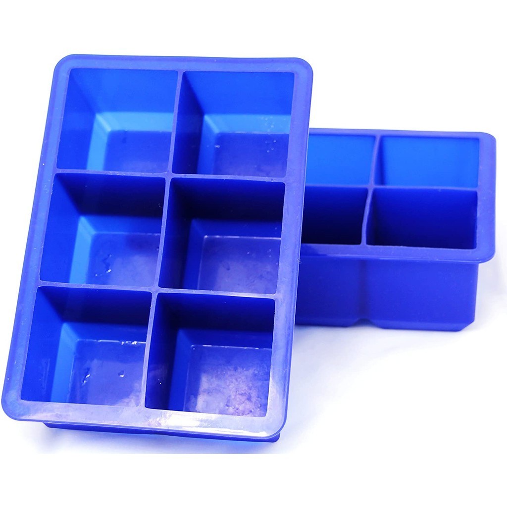 食品級矽膠製冰盒 6格大冰格 按壓式製冰盒 附蓋製冰盒 加蓋冰塊盒 冰塊模具 製冰格 冰磚盒 冰盒 製冰模具 冰磚 冰模