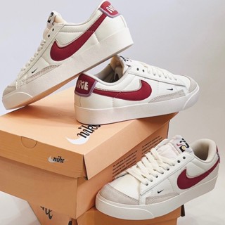 Nike Blazer Mid 77 low Fitness 紅色運動鞋,白色和紅色 S.Class