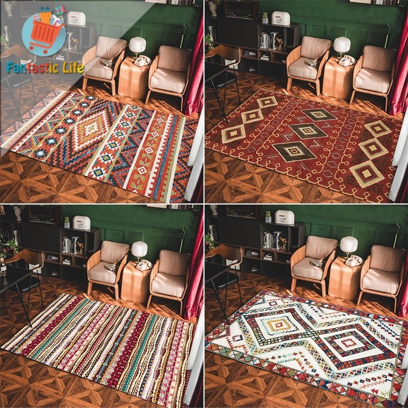 8款床頭地毯民族風格地毯波斯風格地毯波西米亞風格地毯客廳餐桌地墊摩洛哥風格衣帽間地墊