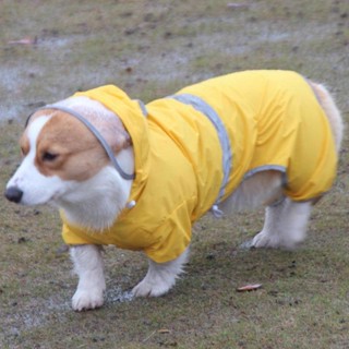 免運 寵它雨天柯基犬衣服四腳反光狗狗雨衣全包小型犬寵物連身衣防水
