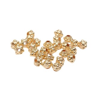 宏雲Hongyun-tc- (100pcs)古法沙金保色飛碟雪花蜻蜓眼隔珠手鏈項鍊diy串珠隔片飾品配件