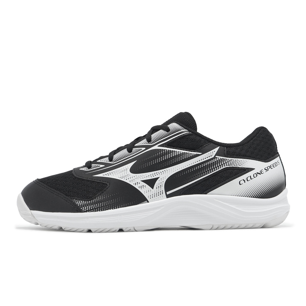 Mizuno 排球鞋 Cyclone Speed 5 男鞋 黑 白 低筒 美津濃 [ACS] V1GA2580-53