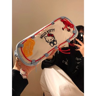 【008的生活市集】ins高顏值Hello Kitty筆袋 多功能化妝刷袋 大容量多層初學生文具收納包
