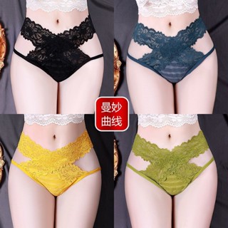 現貨洋氣時尚小可愛夏季上新內褲女7a級抗菌底襠柔軟透氣蕾絲細帶性感鏤空三角褲網紅臺灣新款爆款保密髮送