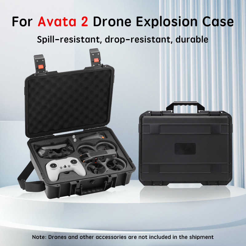 適用於 DJI Avata 2 防爆殼,無人機便攜防水殼,防摔便攜收納包配件