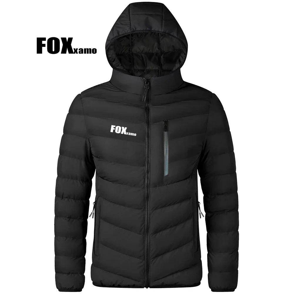 Fox XAMO 男士保暖棉夾克,騎行風衣,新款秋冬連帽派克大衣