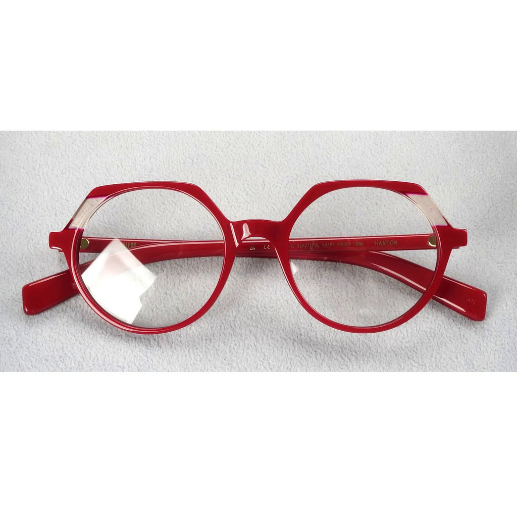 設計師風格醋酸纖維眼鏡框女士時尚中號紅色