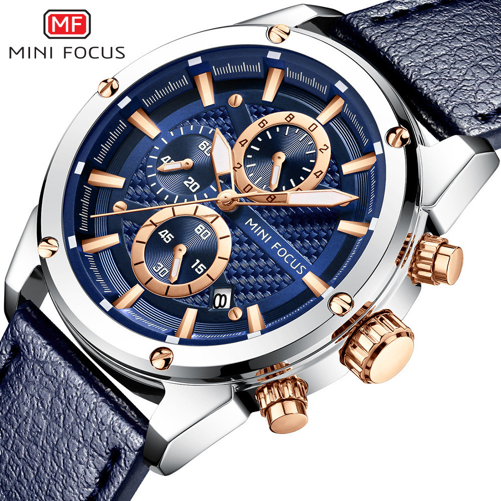 MINI FOCUS品牌手錶 時尚商務男表熱銷爆款夜光防水手錶男士手錶0161G