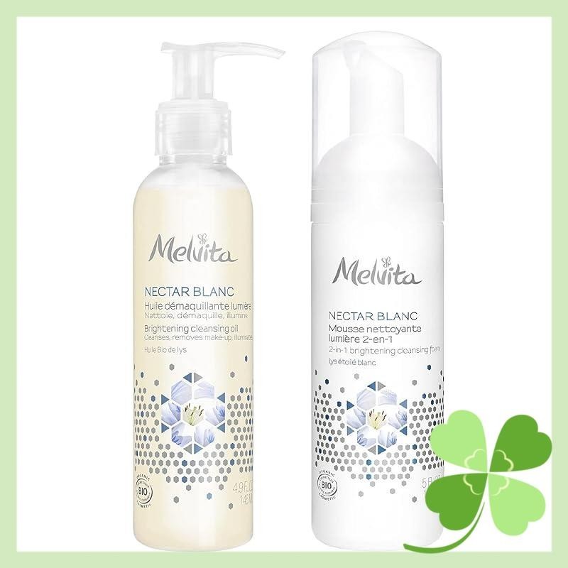 Melvita（梅维塔）NB卸妆&amp;泡沫洗面奶卸妆油洁面泡沫有机洁面花卉套装