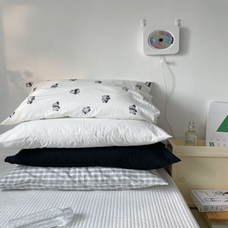 熊貓系列枕套 48*74/只 水洗棉純棉枕頭套 素色枕套 格子枕套