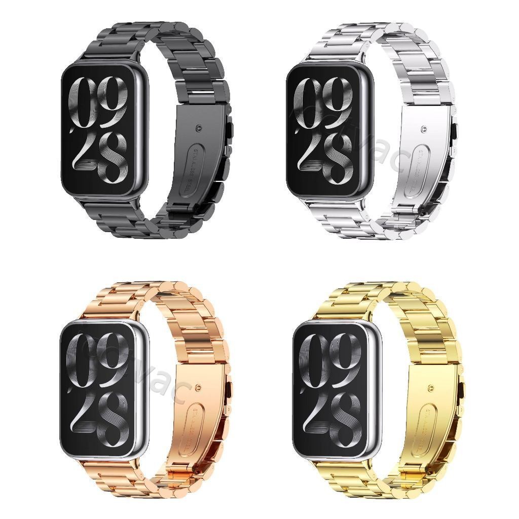 小米手環8 Pro Redmi Watch 4 三珠錶帶 Xiaomi 手環8 Pro 紅米手錶4 不鏽鋼金屬錶帶