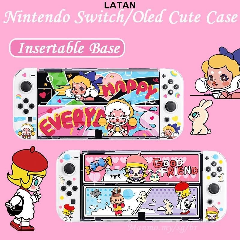 LATAN-任天堂Nintendo Switch/Oled可愛卡哇伊保護套,Switch矽膠軟殼保護殼,硬殼保護殼減震和