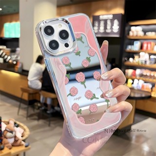 ins滿屏粉色玫瑰蘋果手機保護套 適用蘋果15 14 iPhone13 12 11 Pro XR XS 硬殼 手機殼