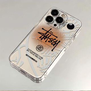 個性藝術橘色渲染酷炫英文手機殼適用於iPhone適用iPhone 13 14 Pro Max 15 plus矽膠套XR