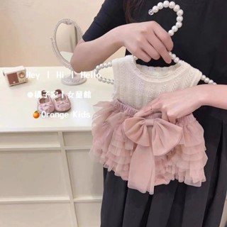 Orange Kids🍊【80-130】女童夏天套裝 寶寶洋裝無袖上衣 兒童春夏 寶寶公主裝 女寶夏裝 韓版童裝兒童衣服