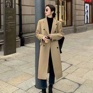 【HK潮流服裝】外套 Ins韓係長版西裝大衣外套風衣oversize美拉德穿搭寬鬆休閒外套大尺碼女裝 939