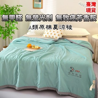 【菲比】臺灣現貨速發 A類原棉大豆母嬰級夏涼被 抗菌親膚被子 冷氣被 嬰兒柔軟夏被 空調被 午睡被 單人雙人適合裸睡夏被