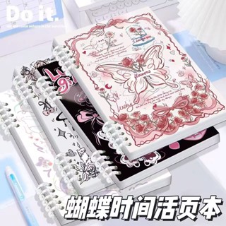 小紅書蝴蝶時間活頁本高顏值小眾線可筆記本加厚學生A5記事本小紅書蝴蝶時光活頁本高美小市場20250325