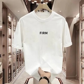 【HOT 本舖】男裝 夏季美式純棉短袖T恤男寬鬆休閒潮流白色上衣男生體恤痞帥高階感