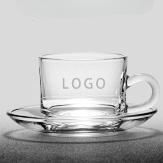 客製化【玻璃杯】咖啡杯 玻璃杯 訂製logo 奶茶杯 創意廣告杯 印字刻字水杯 透明杯子帶把