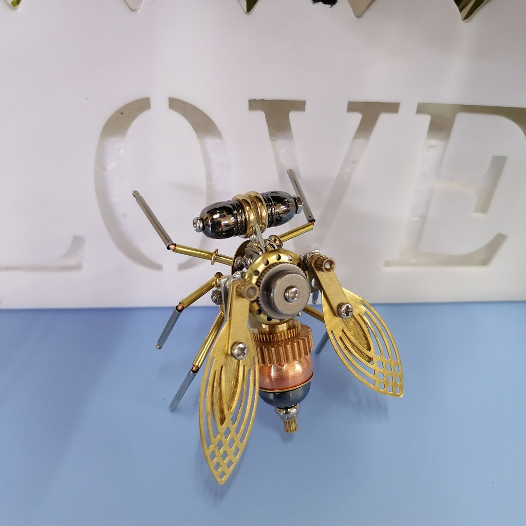 【手工製作】蒸汽朋克DIY昆蟲機械金屬蒼蠅模型工藝品生日禮物個性化擺件@創意藝術品