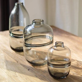 手工玻璃花瓶器皿透明花器花插裝潢擺件簡約清新案頭客廳