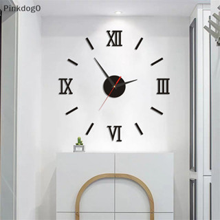 Pi 3D 夜光掛鐘無框亞克力 DIY 數字時鐘牆貼靜音時鐘適用於客廳臥室辦公室牆壁裝飾 og