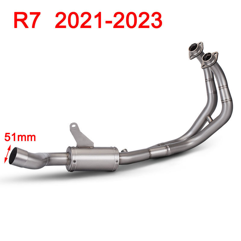 【快速出貨】 現貨 適用於機車Yamaha R7改裝排氣管 不鏽鋼前段 無損直上2021-23年