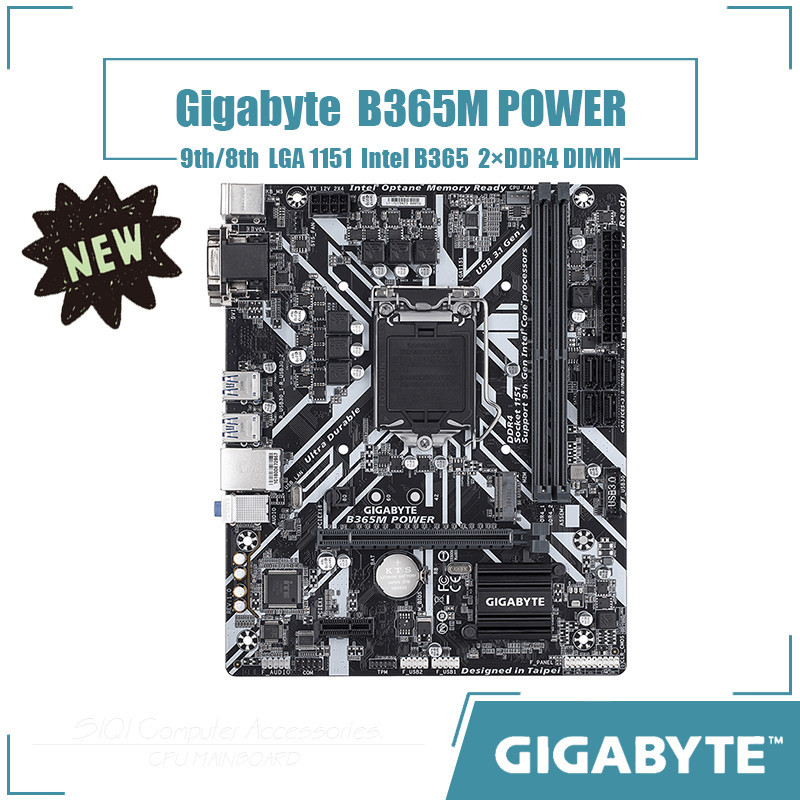 英特爾 技嘉 B365M POWER 主板 LGA 1151 2xDDR4 DIMM 使用 Intel B365 芯片組