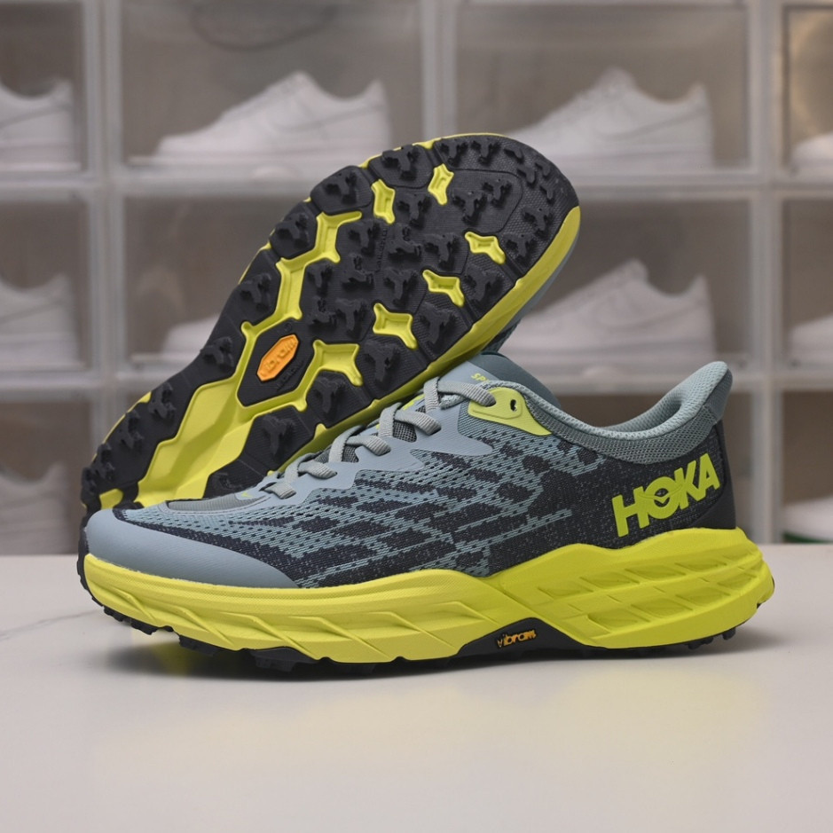 Hoka One One speedgoat 5 男士越野跑鞋透氣網眼減震運動鞋