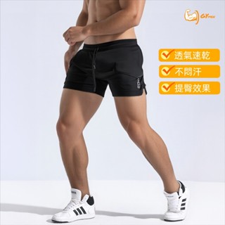 『GYMen』 多色 三分健身短褲 運動休閒 修身有型 彈力 大碼 排汗舒適 跑步訓練 透氣 田徑褲 網球 籃球褲