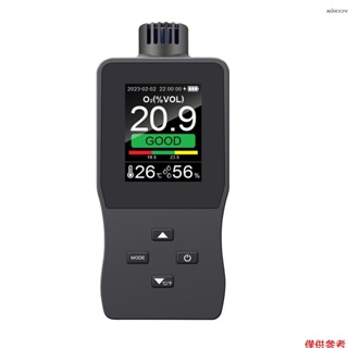 手持式數字氧氣檢測儀 空氣含氧量濃度 USB充電 便攜氧氣含量測試儀 報警器 2.8英寸TFT全綵液晶屏 氧氣測量儀 帶