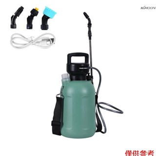 5L大容量電動噴霧器 澆花消毒噴灑專用噴壺 家用園藝打藥噴霧器 7.4V 5L 綠色 圓柱形