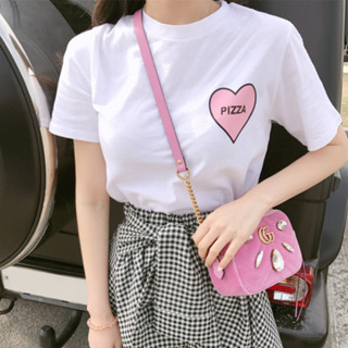 【Wen's Shop🍀臺灣】韓國女團風甜美女生短袖上衣 純棉休閒落肩設計 大尺碼oversize女生個性T恤 435