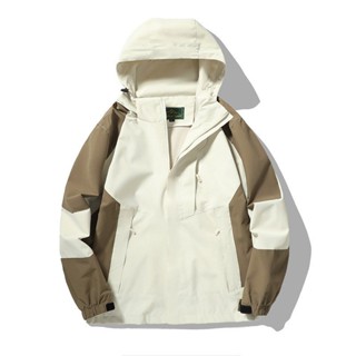 高品質推薦 春秋衝鋒衣 男士戶外登山服 連帽夾克男外套 1E2P