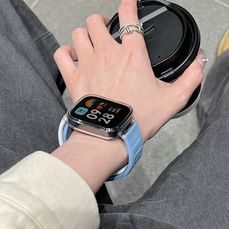 適用紅米Redmi3錶帶運動手錶小米4代手錶帶矽膠青春腕帶智能輕奢