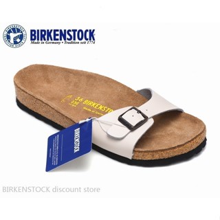 Birkenstock BIRKENSTOCK Madrid 經典皮革拖鞋米色軟木男/女 34-449999999999