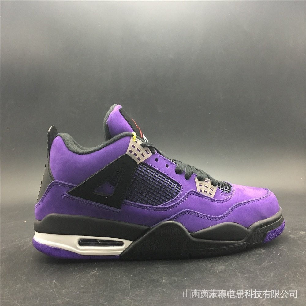 2023新款air Jordan 4 aj4舒適籃球鞋運動鞋男黑紫40-47 gwue f7l9